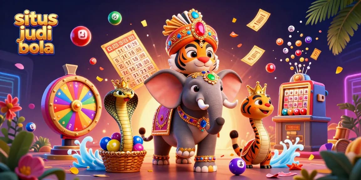 Bet on exciting outcomes at situs judi bola with an engaging scene of a maharaja and vibrant gaming elements.