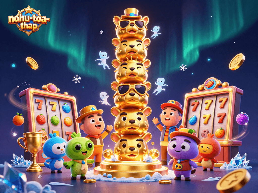Nudge your luck in nohu-toa-thap with vibrant spinning slots and animated gold coins.