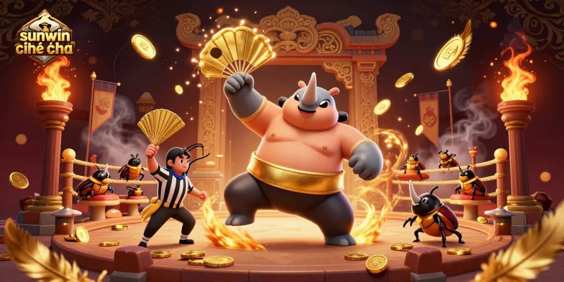 Experience the thrill of gaming at sunwin chính chủ with a vibrant beetle battle scene.