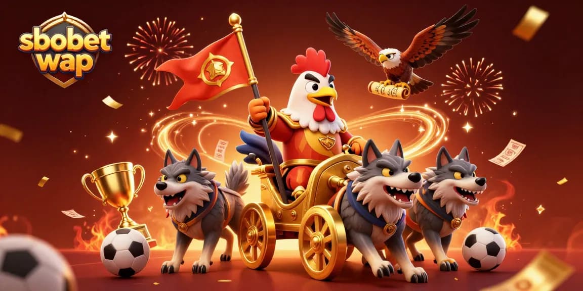 Engage in sbobet wap sports betting with a vibrant 3D scene filled with action.