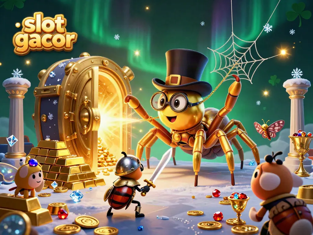Engage in thrilling gameplay with slot gacor as characters navigate a dazzling casino world filled with treasures and excitement.