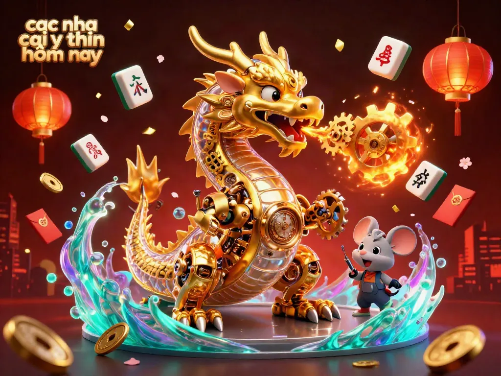 Experience the dynamic casino atmosphere with cac nha cai uy tin hôm nay, featuring a unique biomechanical dragon and magical elements.