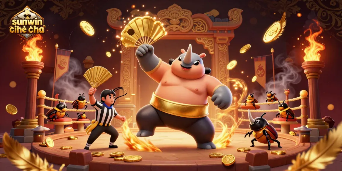 Experience the thrill of gaming at sunwin chính chủ with a vibrant beetle battle scene.